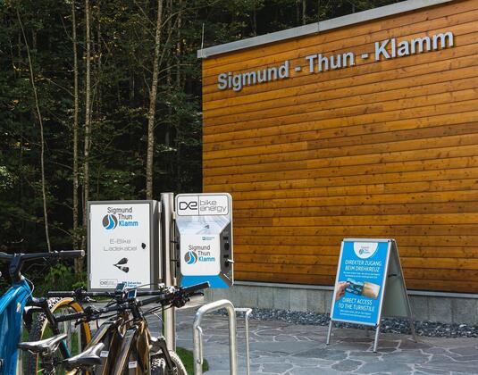 E-Bike charging station Sigmund-Thun Klamm