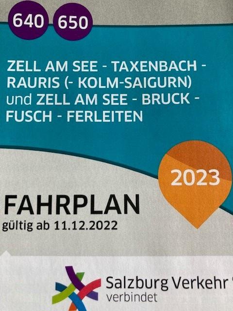 Bus timetable 650 - Zell am See - Bruck - Fusch - Ferleiten